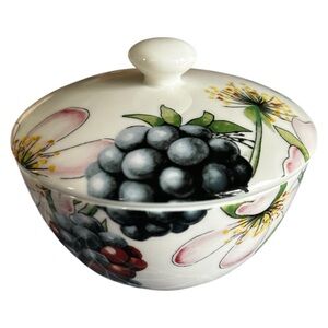 Portmeirion Eden Floral and Berry Lidded Sugar Bowl